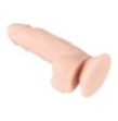 dildo con ventosa e testicoli realistico nature skin bendable