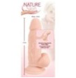 dildo con ventosa e testicoli realistico nature skin bendable