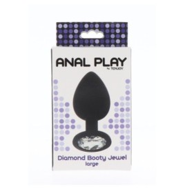 plug anale in silicone nero con gioiello - Falli Anali - Sexy Shop ...