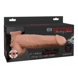 Fallo strap on dildo squirting cock hollow 9 with balls - Falli Str...