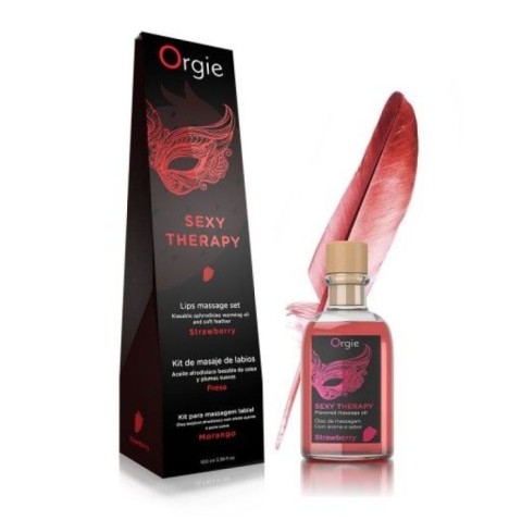 Kit per massaggi commestibile oral sexy therapy fragola orgie - Cre...