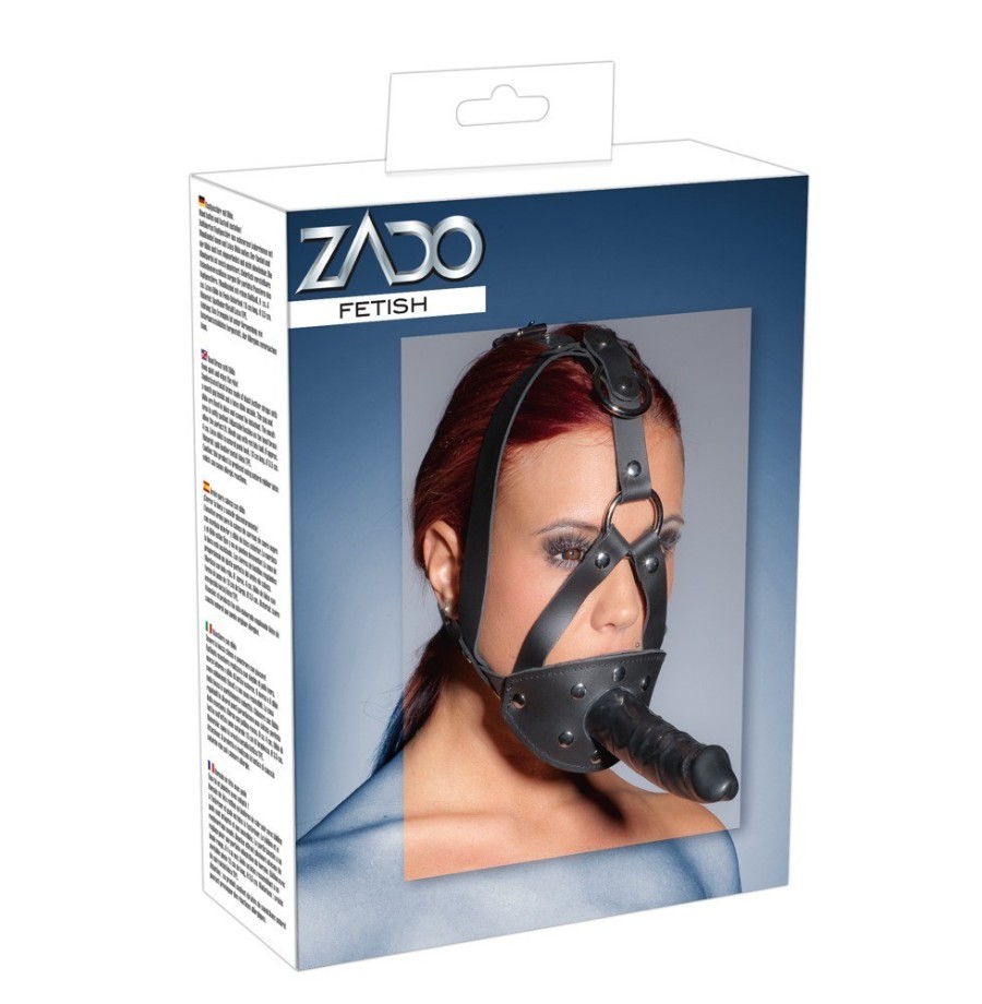 maschera con dildo in ecopelle zado