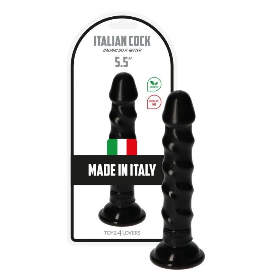 dildo realistico nero con ventosa Italian Cock 5.5'' Nero