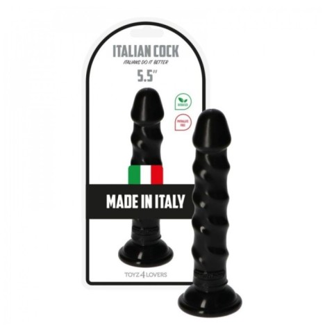 dildo realistico nero con ventosa Italian Cock 5.5'' Nero - Falli R...