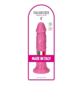 Fallo realistico con ventosa Italian Cock 8'' Rosa - Falli Realisti...