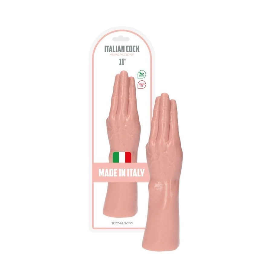 Dildo per fisting Hand Italian Cock 11'' Flesh