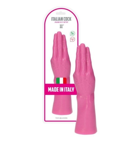 Fallo anale fisting dildo hand Italian Cock 11'' Rosa - Falli Anali...