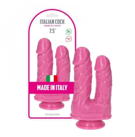 Fallo doppio dildo Italian Cock 7.5'' Rosa pink - Falli Doppi - Sex...