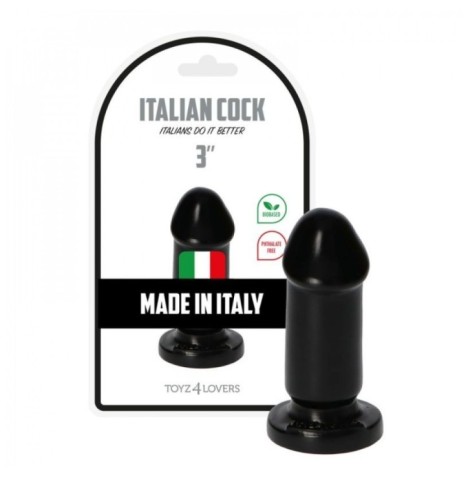 Fallo mini dildo black Italian Cock 3'' Nero - Falli Realistici - S...