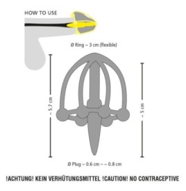 spina dilatatore Penis Plug with Glans Cage - Anelli Fallici - Sexy...