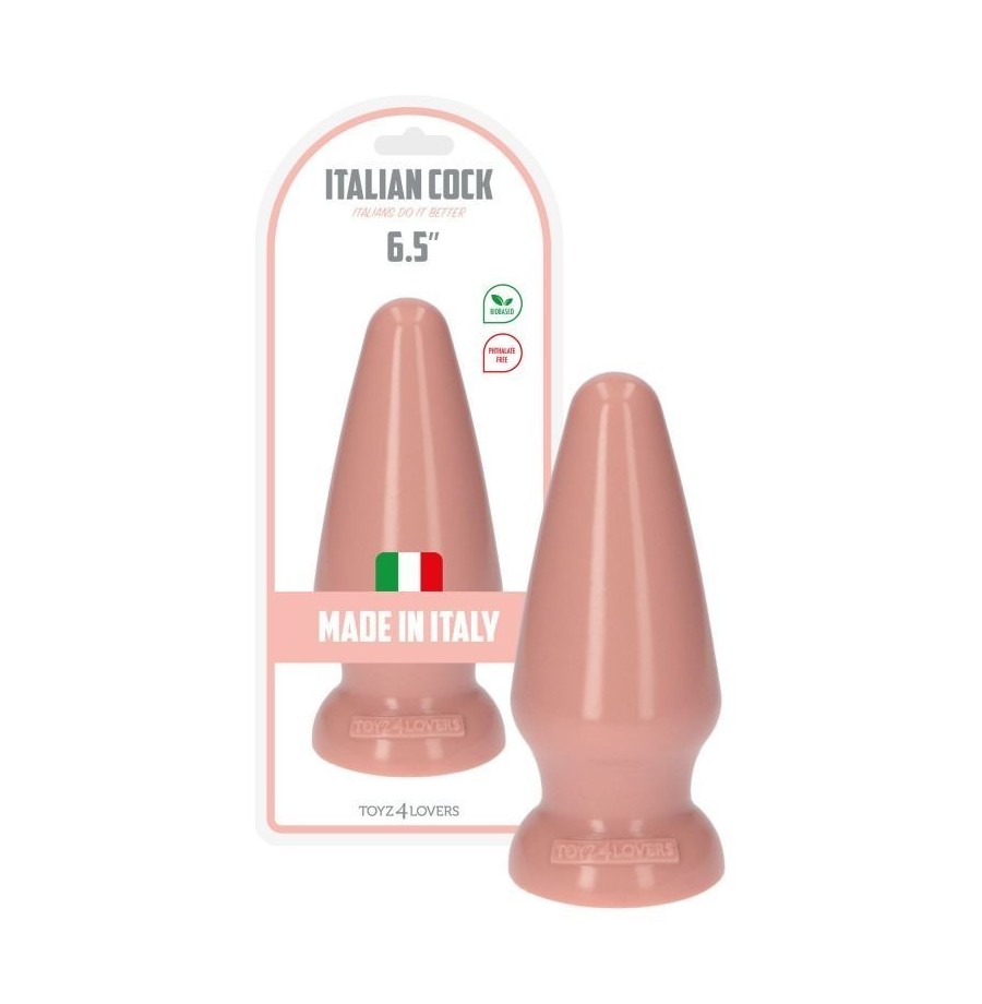 Anal plug con ventosa Italian Cock 6.5'' Flesh