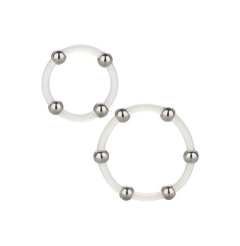 set anelli fallici Steel Beaded Silicone Ring Set - Anelli Fallici ...