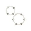 set anelli fallici Steel Beaded Silicone Ring Set