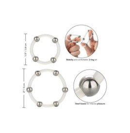 set anelli fallici Steel Beaded Silicone Ring Set - Anelli Fallici ...