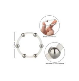 Anello fallico Steel Beaded Silicone Ring XL - Anelli Fallici - Sex...