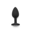 plug fallo anale nero in silicone con gioiello morbido sexy toys black anal