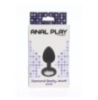 plug fallo anale nero in silicone con gioiello morbido sexy toys black anal