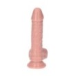 Fallo realistico vaginale anale con testicoli dildo con ventosa pene finto 6 " made in italy