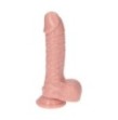 Fallo realistico vaginale anale con testicoli dildo con ventosa pene finto 6 " made in italy