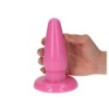 plug rosa grande con ventosa morbido dildo anale a piramide impermeabile pink