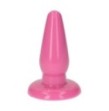 plug rosa grande con ventosa morbido dildo anale a piramide impermeabile pink