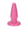 plug rosa grande con ventosa morbido dildo anale a piramide impermeabile pink