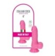 dildo piccolo rosa morbido con ventosa e testicoli fallo mini pene finto pink