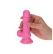 dildo piccolo rosa morbido con ventosa e testicoli fallo mini pene finto pink