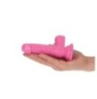 dildo piccolo rosa morbido con ventosa e testicoli fallo mini pene finto pink