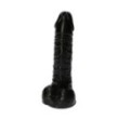 dildo fallo realistico nero con ventosa e testicoli pene finto morbido black