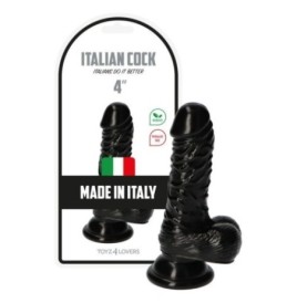 dildo realistico mini nero con testicoli e ventosa penetrazione vag...