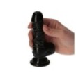 dildo realistico mini nero con testicoli e ventosa penetrazione vaginale anale