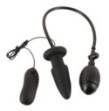 plug anale nero in silicone vibrante gonfiabile con telecomando butt black anal