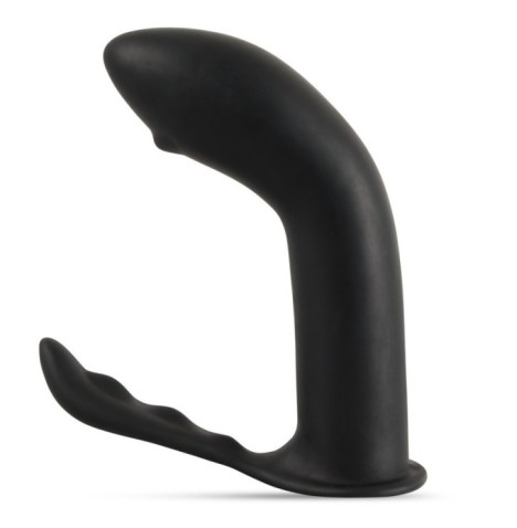 dildo plug anale in silicone nero stimolatore doppio prostata e ana...