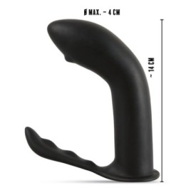 dildo plug anale in silicone nero stimolatore doppio prostata e ana...