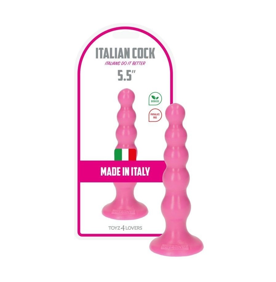 dildo a sfere plug anale rosa dilatatore stimolatore ano con ventosa anal pink