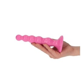 dildo a sfere plug anale rosa dilatatore stimolatore ano con ventos...