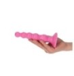 dildo a sfere plug anale rosa dilatatore stimolatore ano con ventosa anal pink