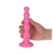 dildo a sfere plug anale rosa dilatatore stimolatore ano con ventosa anal pink