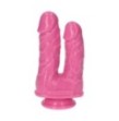 Fallo doppio rosa dildo realistico vaginale anale sex toy pene finto con ventosa