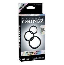 anelli fallici kit 3 pz Silicone 3-Ring Stamina Set - Anelli Fallic...