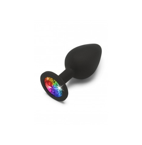 Plug anale in silicone nero Rainbow - Plug Anale - Sexy Shop Ingrosso