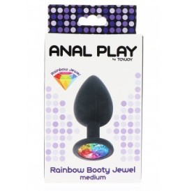 Plug anale in silicone nero Rainbow - Plug Anale - Sexy Shop Ingrosso