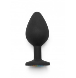 Plug anale in silicone nero Rainbow - Plug Anale - Sexy Shop Ingrosso