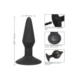 Plug anale nero in silicone gonfiabile Inflatable medium - Plug Ana...