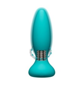 Plug in silicone azzurro Rimmer 5,75 Black - Plug Anale - Sexy Shop...