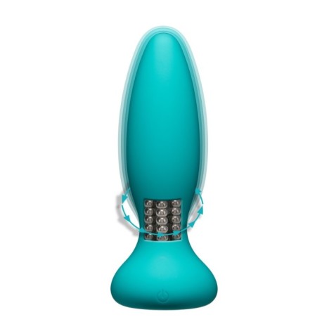 Plug in silicone azzurro Rimmer 5,75 Black - Plug Anale - Sexy Shop...