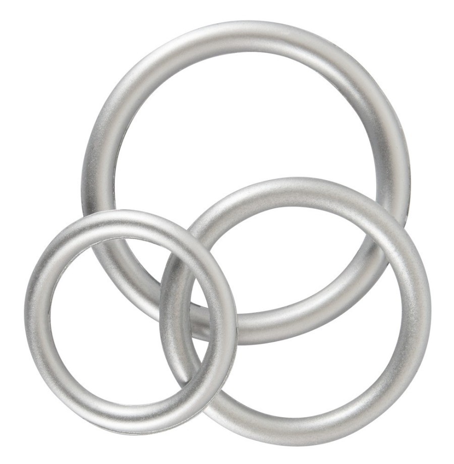 Metallic Silicone Cock Ring Set