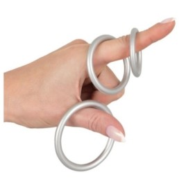 Metallic Silicone Cock Ring Set - Anelli Fallici - Sexy Shop Ingrosso