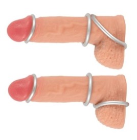 Metallic Silicone Cock Ring Set - Anelli Fallici - Sexy Shop Ingrosso